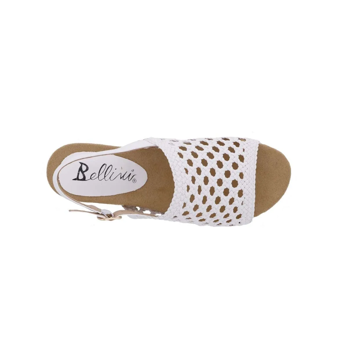Bellini Newable Women Slingback Sandals In White Woven Synthetic