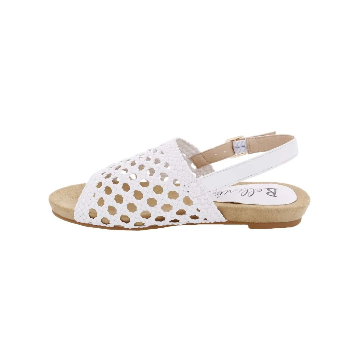 Bellini Newable Women Slingback Sandals In White Woven Synthetic