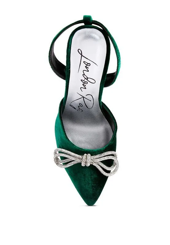 Big Treat Rhinestone Embellished Lace Up Sandals