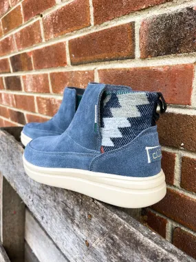Denny Suede Quilted Orion Blue