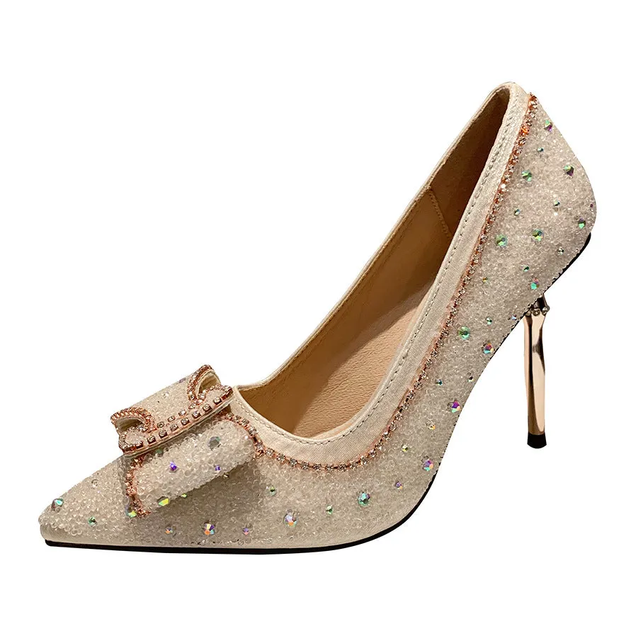Diamond pointed shallow mouth night club shoes