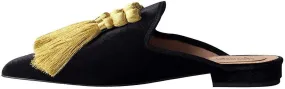 Elegant Slip On Casual Comfort Comfort Mules Slippers Pompom Mule Loafers for Women