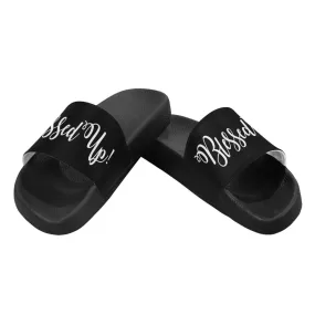 Flip-Flop Sandals, Blessed Up Graphic Style Womens Slides