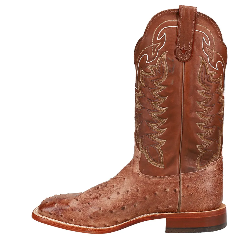 Hays Full Quill Ostrich Square Toe Cowboy Boots