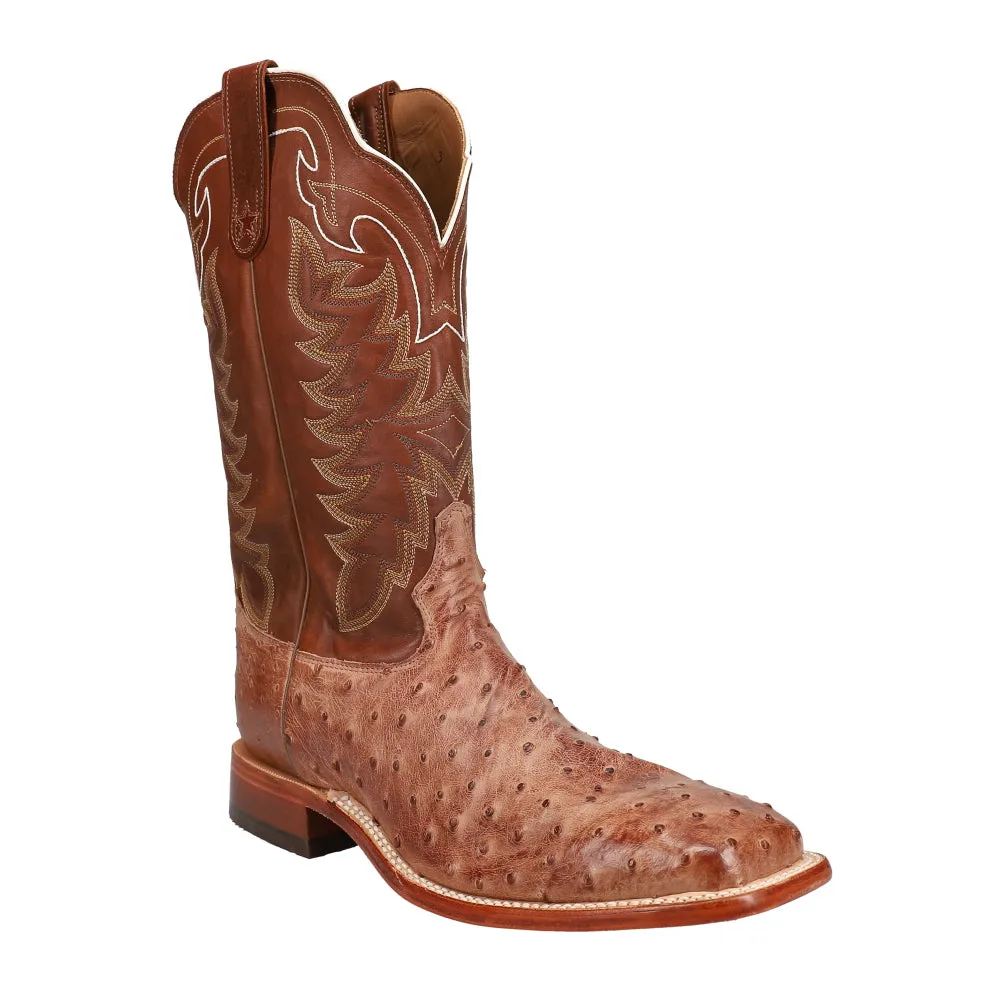 Hays Full Quill Ostrich Square Toe Cowboy Boots