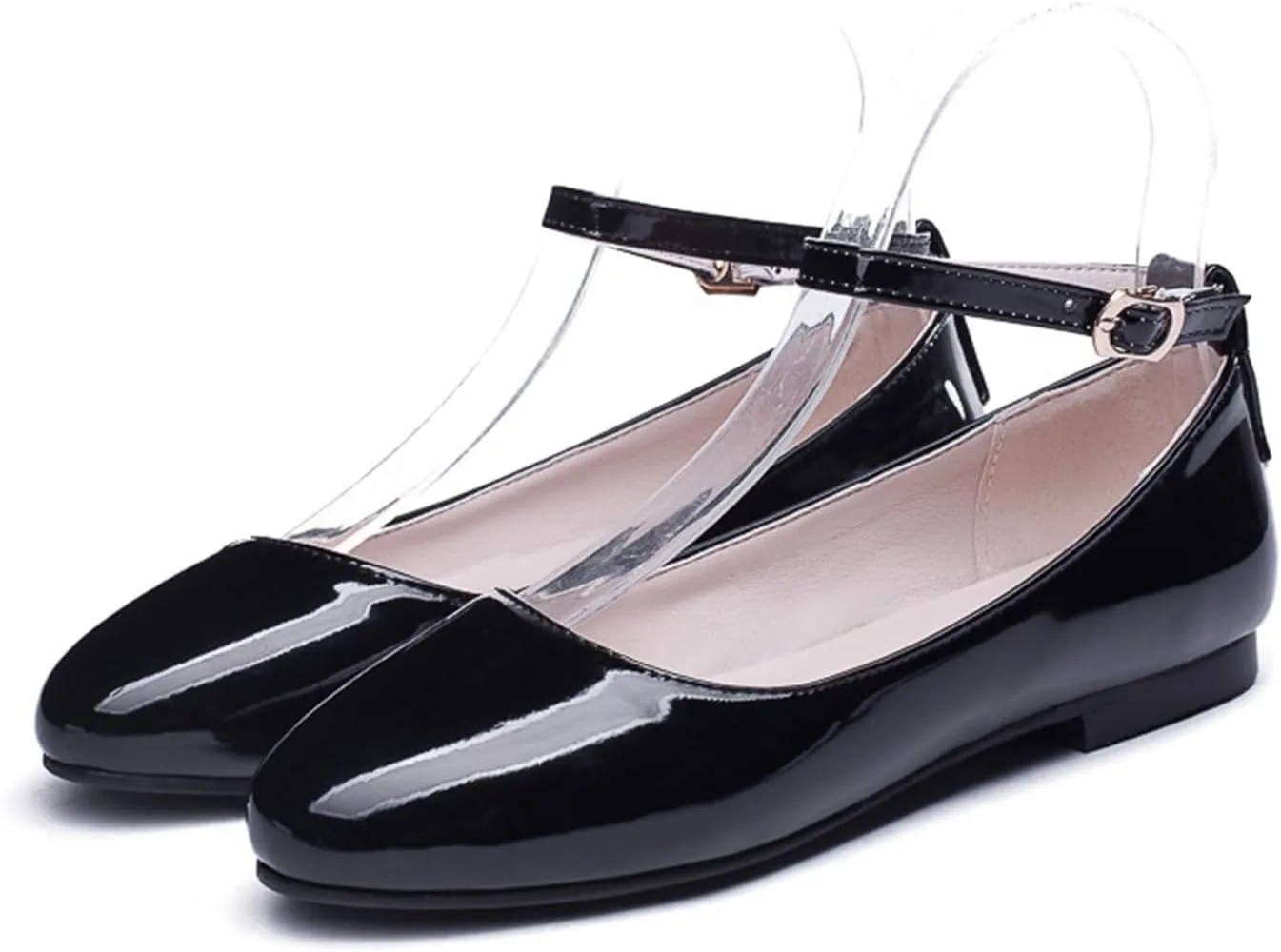 Loafers for Women Spring Women Casual Elegant Flat Shoes Red, Pink, White Loafers with Ankle Straps for Dance and Everyday Wear