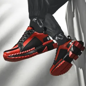 Men's Casual Leather Chunky Sneakers
