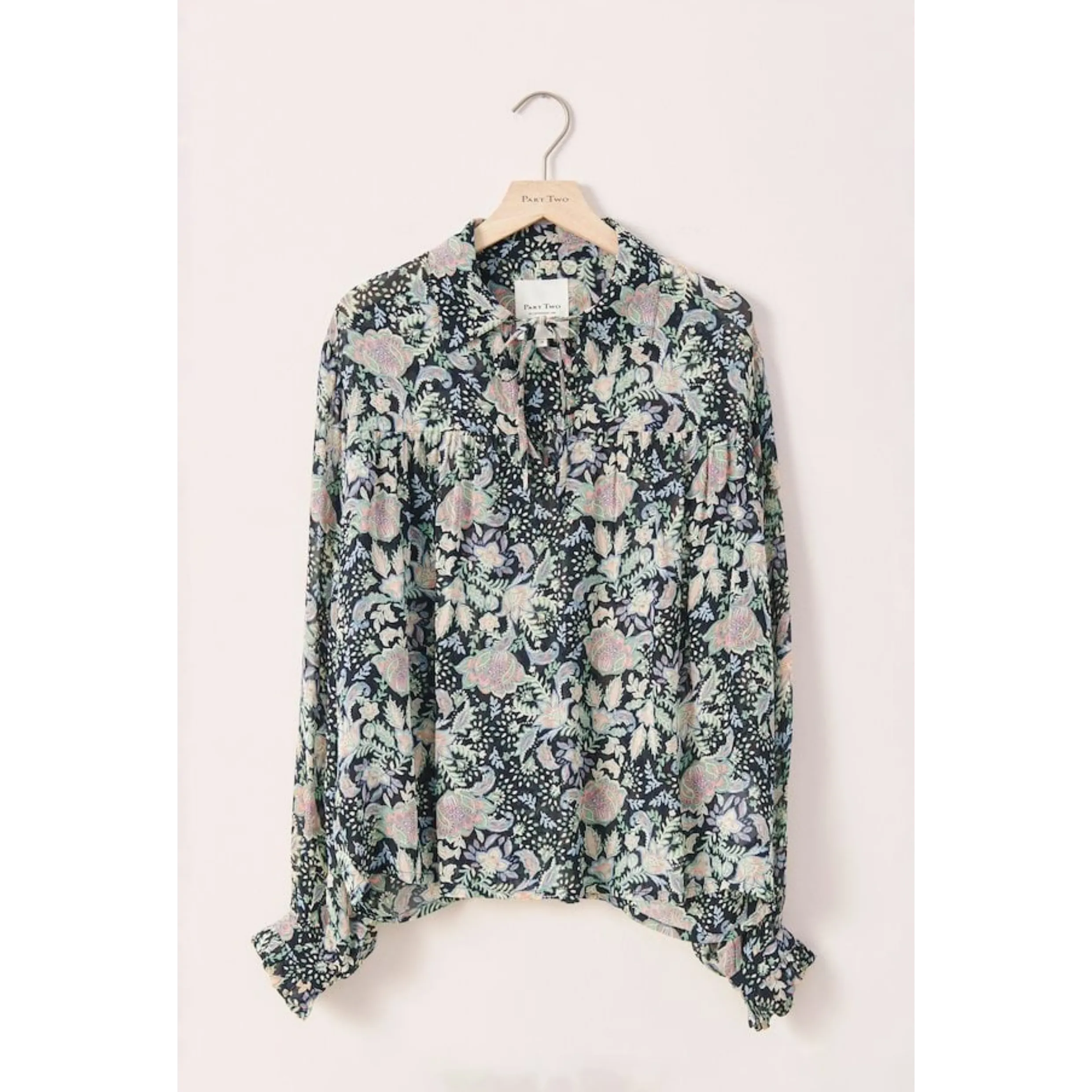 Part Two Faya Blouse In Dark Navy Multi 8284