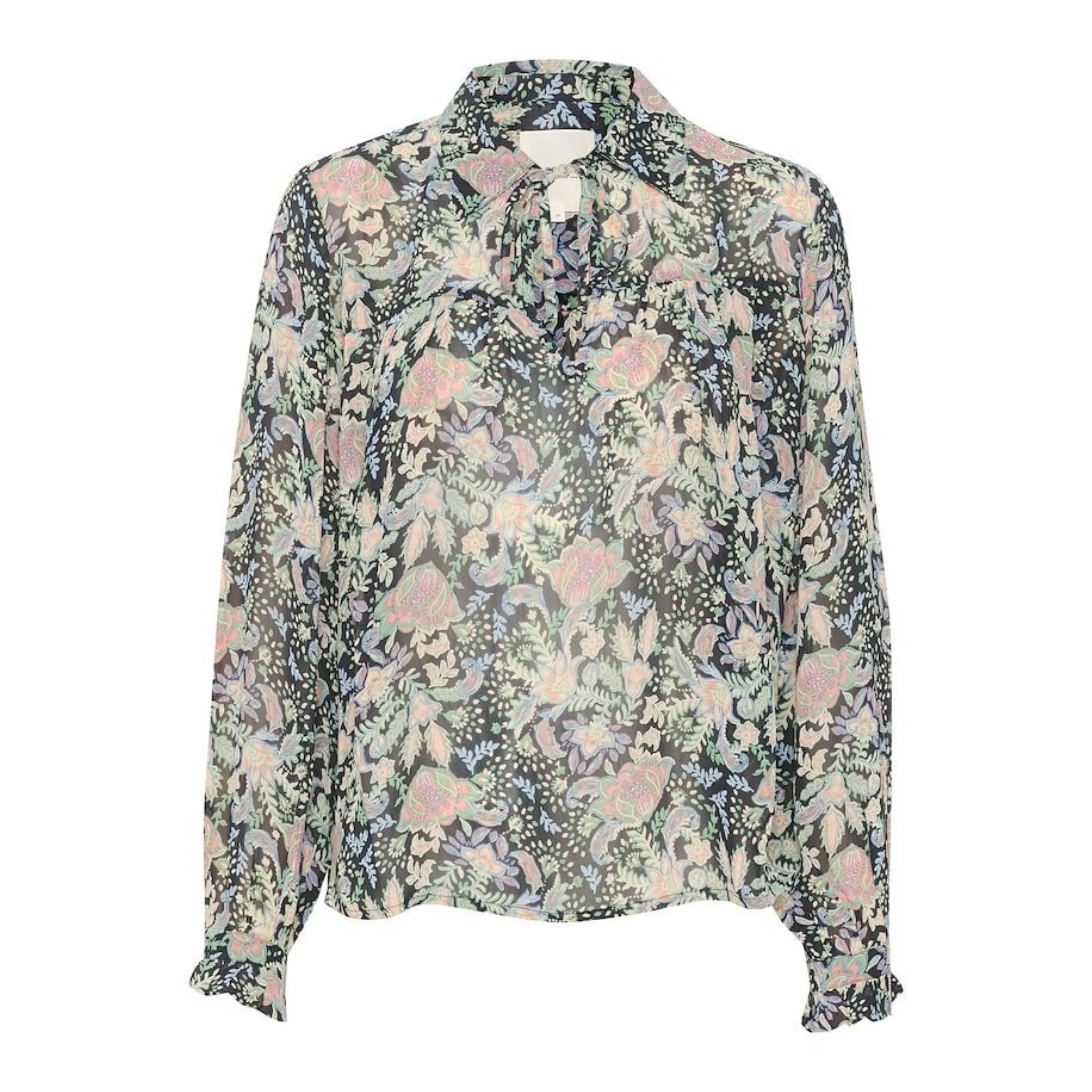 Part Two Faya Blouse In Dark Navy Multi 8284