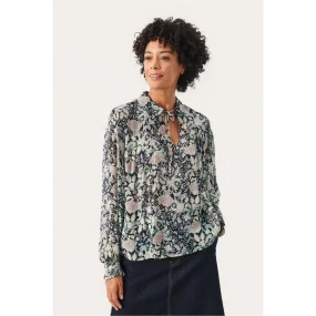 Part Two Faya Blouse In Dark Navy Multi 8284