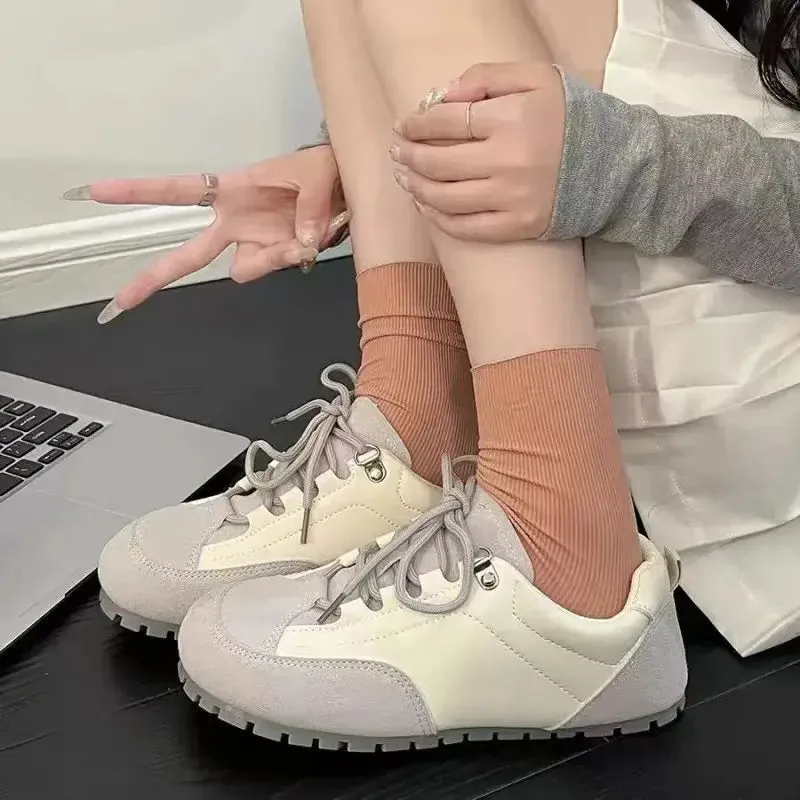 Retro Flat Golf Lace Up Sneakers