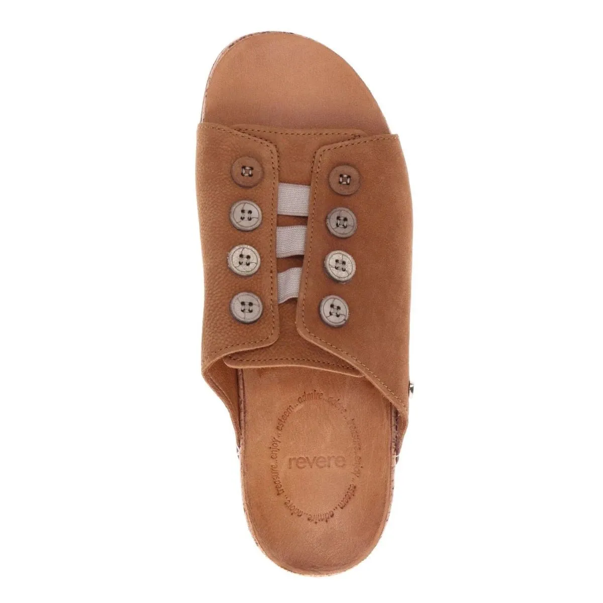 Revere Antalya Women's Slide Sandals In Caramel