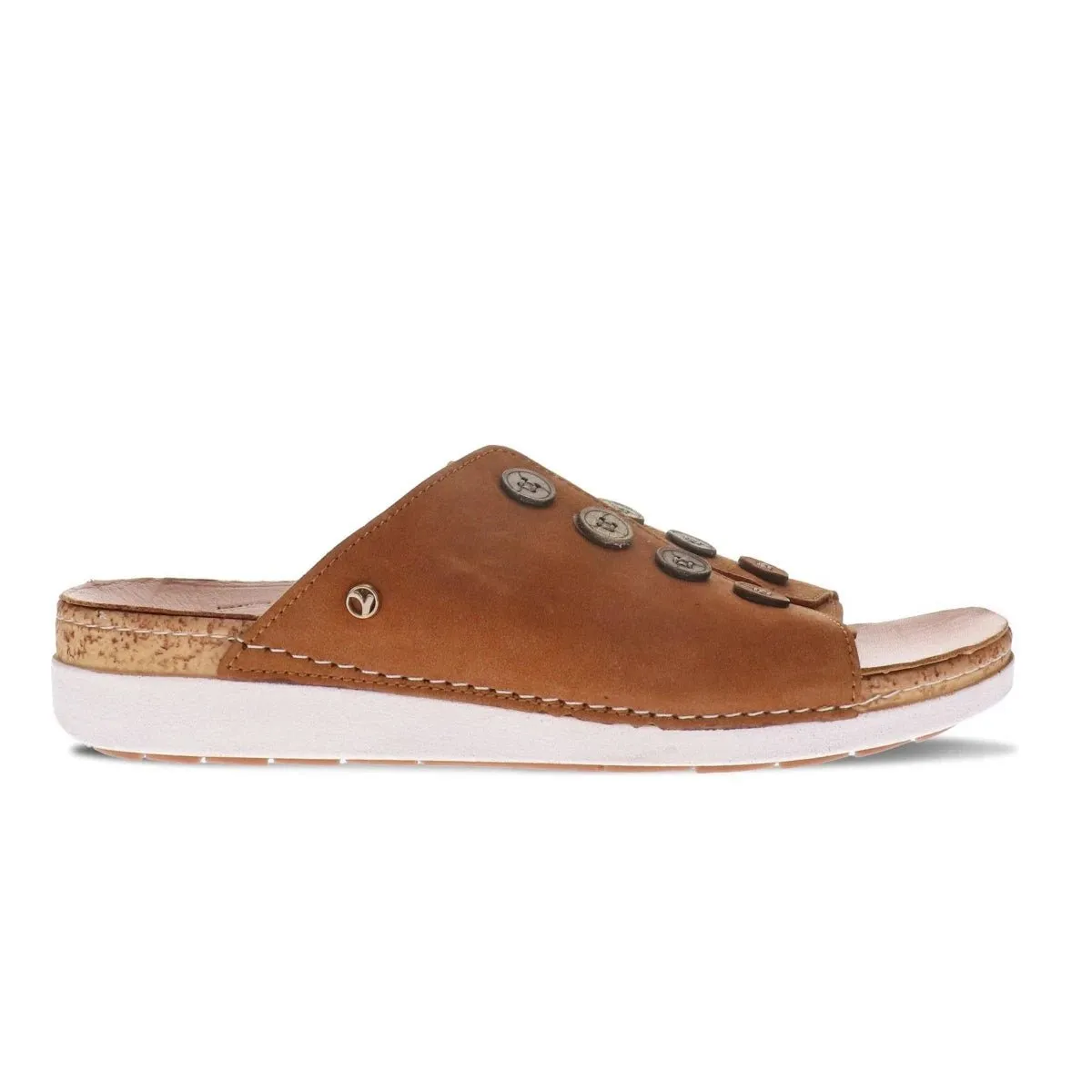 Revere Antalya Women's Slide Sandals In Caramel