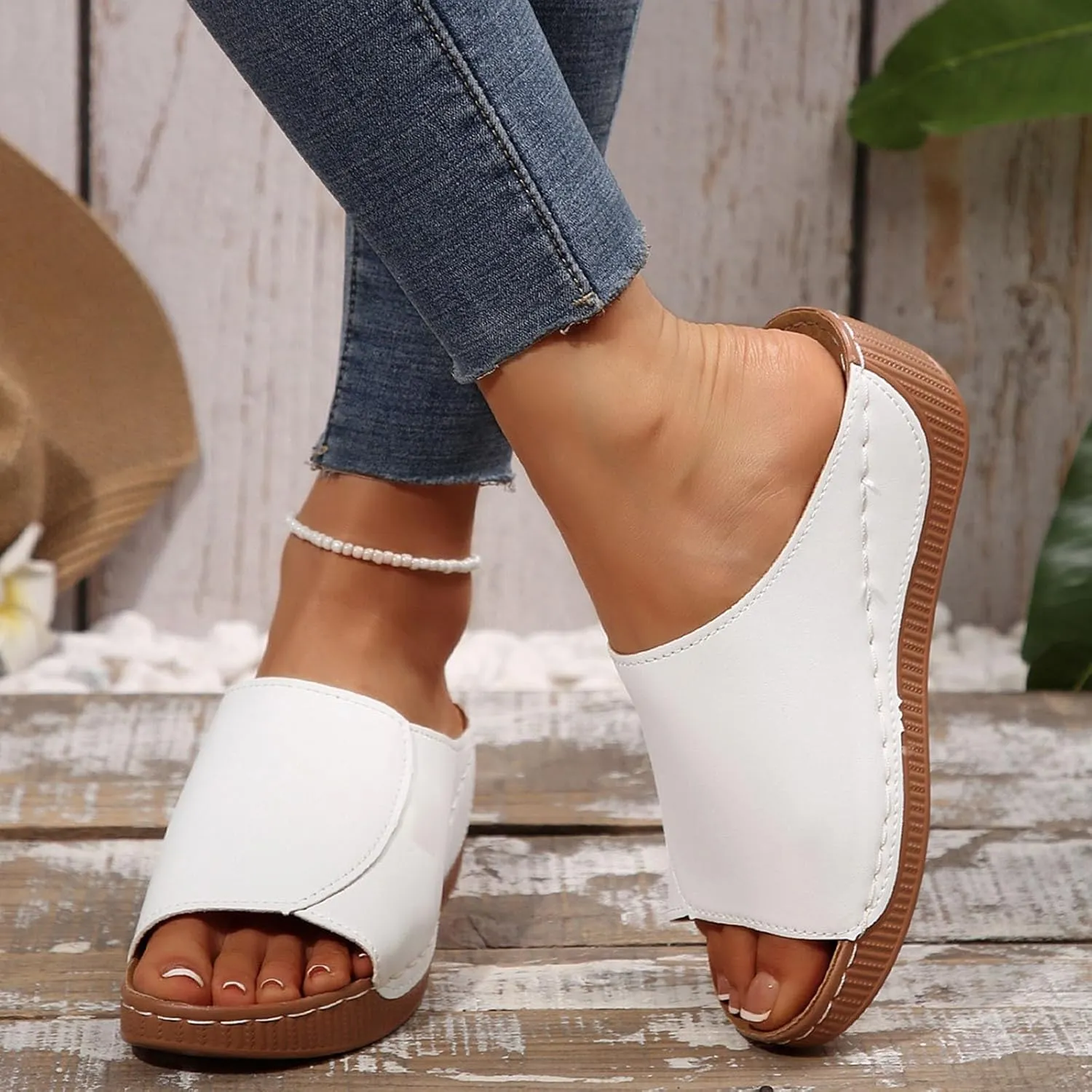 Sandals for Women 2025 Platform Wedge Summer Dressy Comfortable Walking Wide Sofft Support Comfortable Sandals