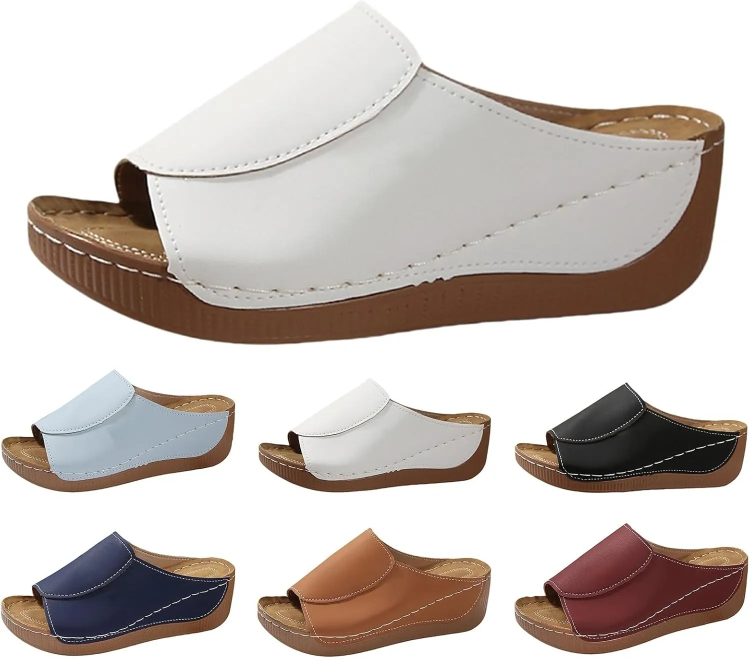 Sandals for Women 2025 Platform Wedge Summer Dressy Comfortable Walking Wide Sofft Support Comfortable Sandals