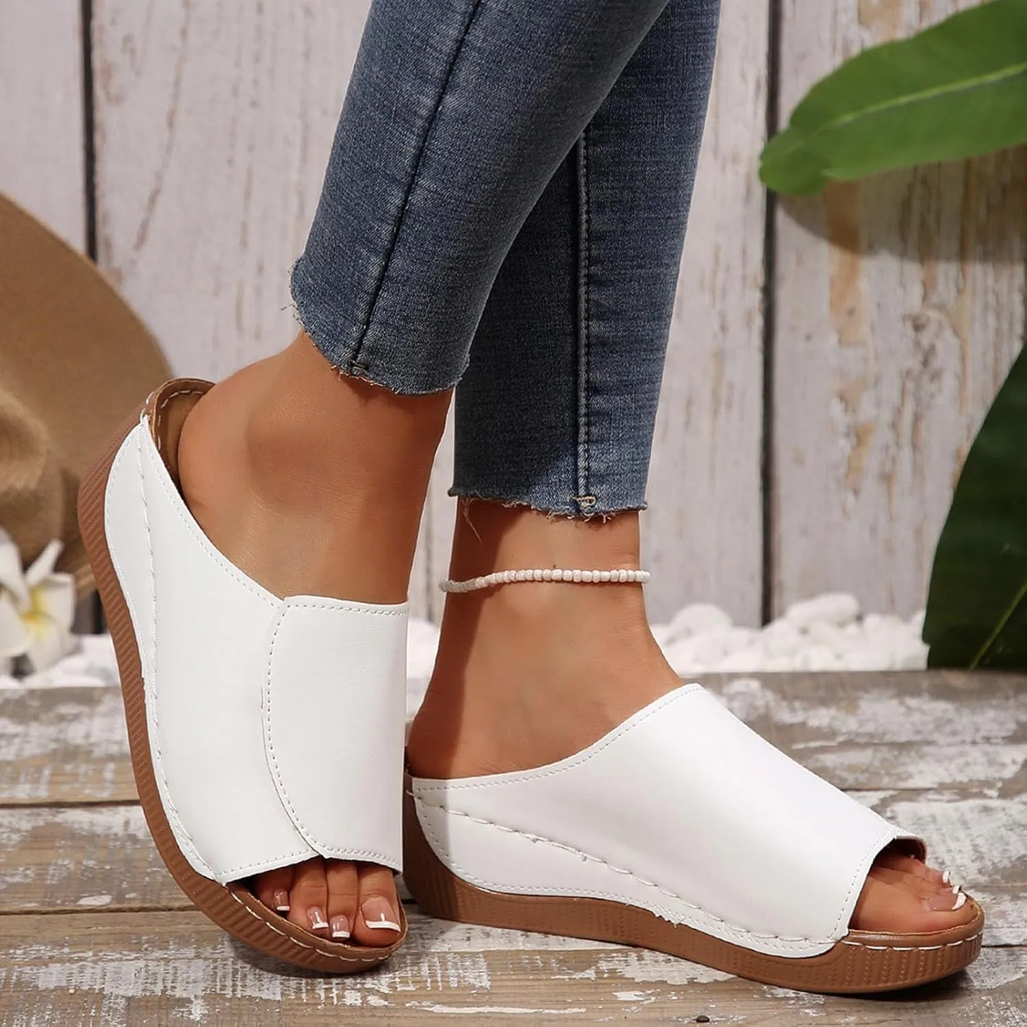Sandals for Women 2025 Platform Wedge Summer Dressy Comfortable Walking Wide Sofft Support Comfortable Sandals