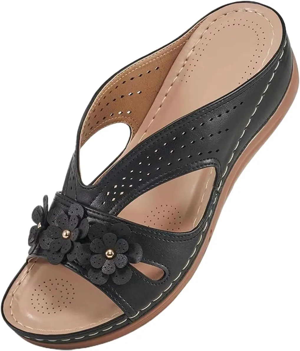 Sandals for Women Wedge Shoes Comfortable Dressy Slip On Lightweight Platform Slides Sandals