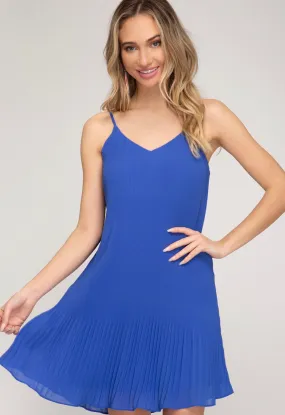 She & Sky Pleated Cami Dress