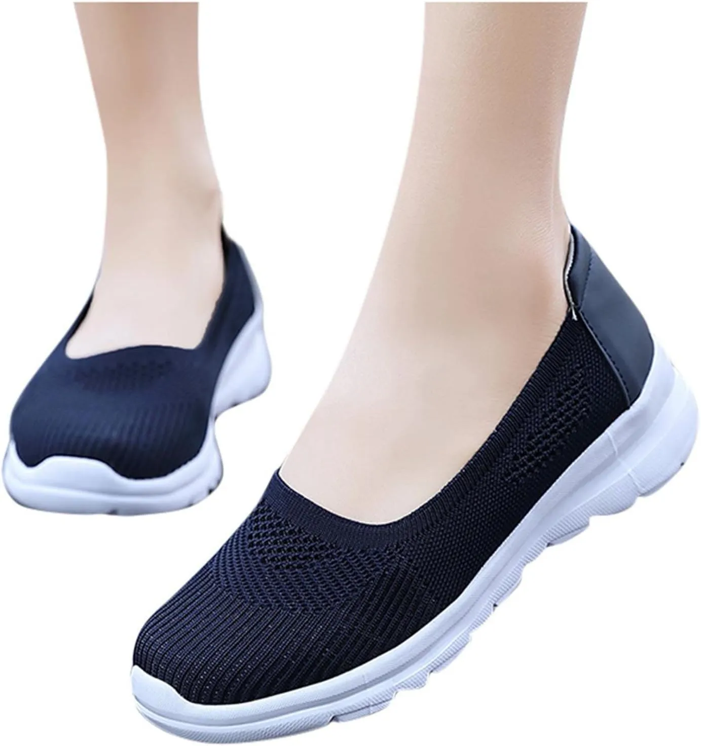 Slipper on Walking Shoes for Women Comfy Lightweight Solid Color Sneakers Workout Sports Gym Shoe Beach Summer Footwear