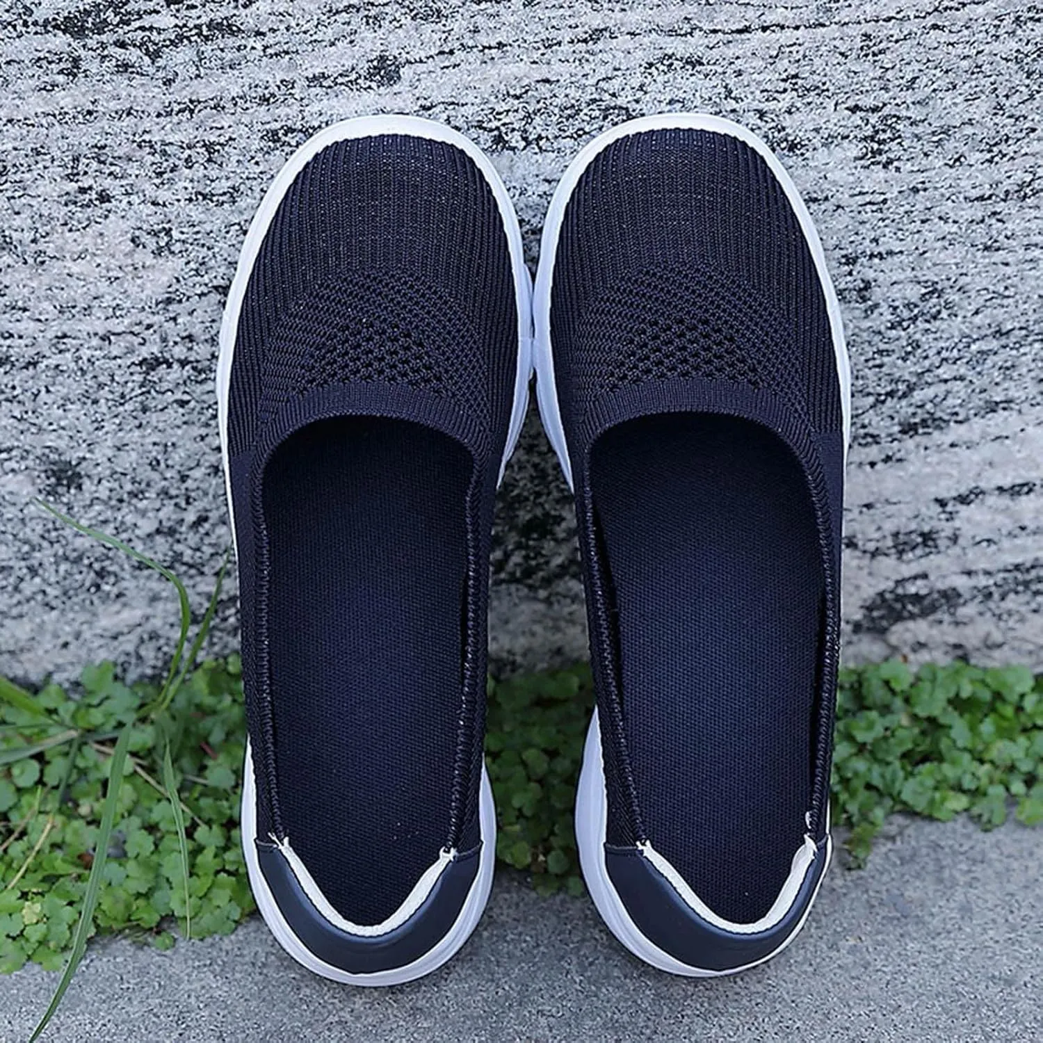 Slipper on Walking Shoes for Women Comfy Lightweight Solid Color Sneakers Workout Sports Gym Shoe Beach Summer Footwear