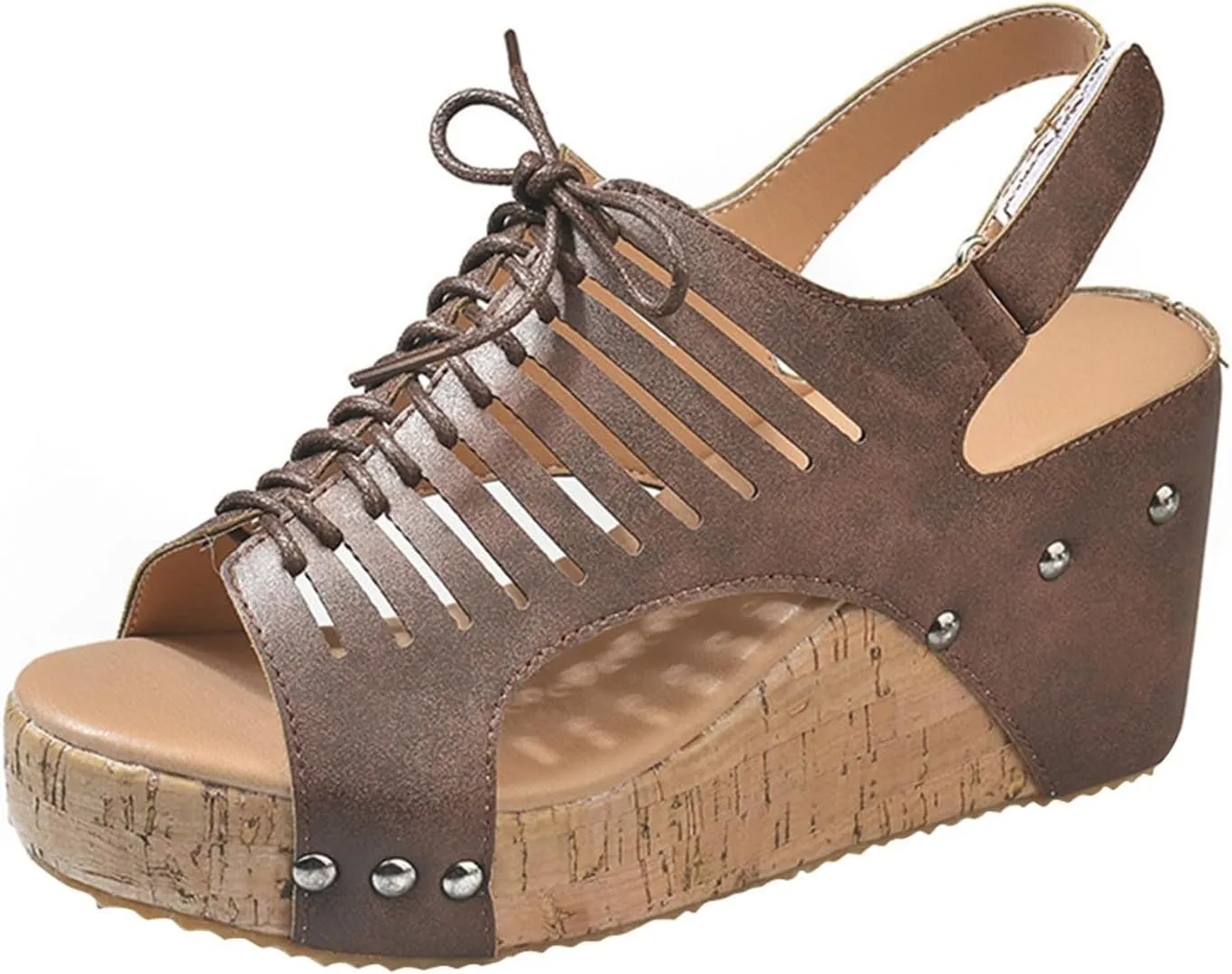 Summer Wedges for Women 2025 Ankle Strap Open Toe Comfortable Low Wedges Sandals Comfortable Walking Shoes