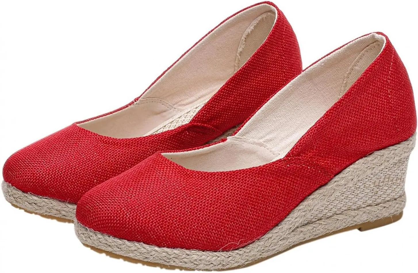 Women's Aurora Sandals Platform Espadrilles Wedge Slip On Pump Comfortable Closed Toe Sandals