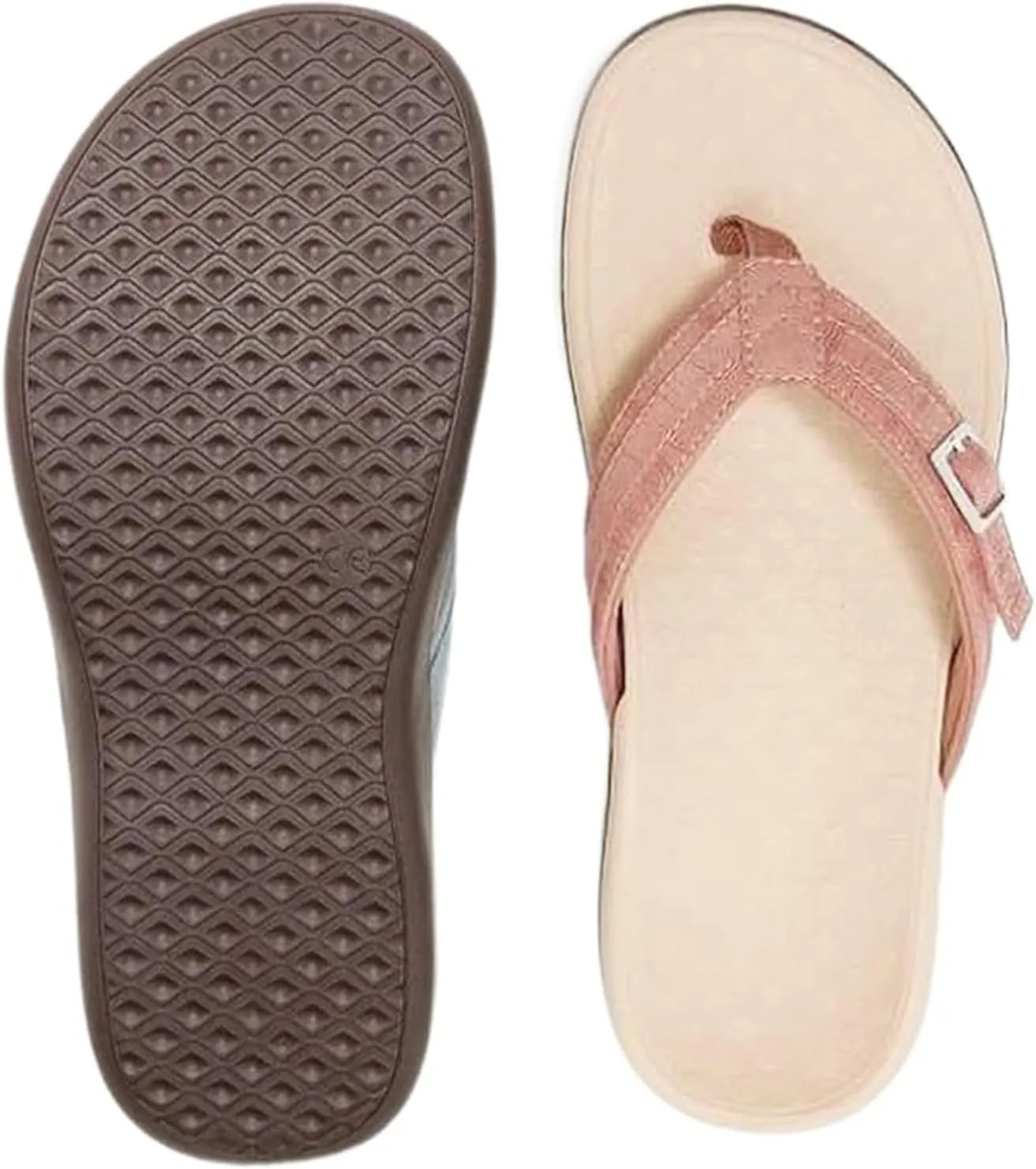 Womens Plantar Fasciitis Feet Sandal Orthopedic Arch Support Flip Flops Comfortable Walking Sandals