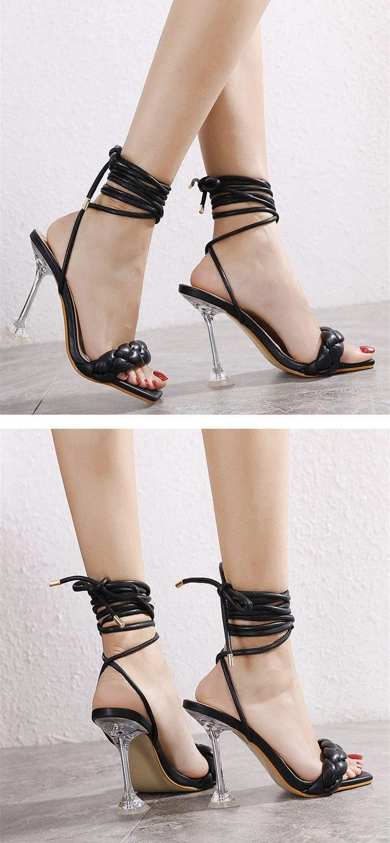 Women's Strap Open Toe Sanda Heels