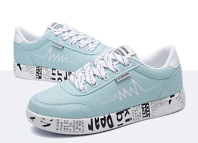 Women's Summer Casual Sneakers With Graffiti