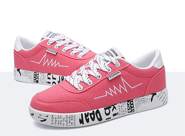 Women's Summer Casual Sneakers With Graffiti