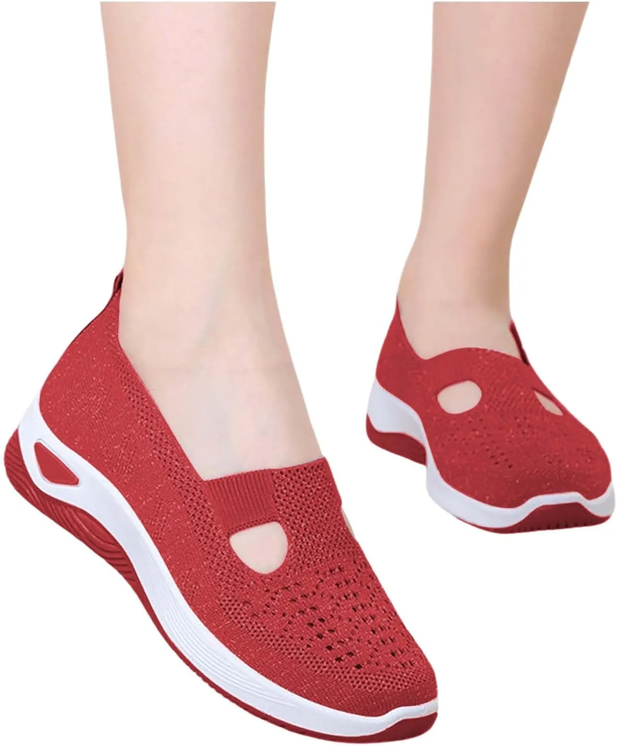 Women's Woven Orthopedic Breathable Soft Shoes Running Shoes for Men Casual Women's Casual Shoes White Platform Sneakers Steel Toe Tennis Shoe Cross Trainer Shoe